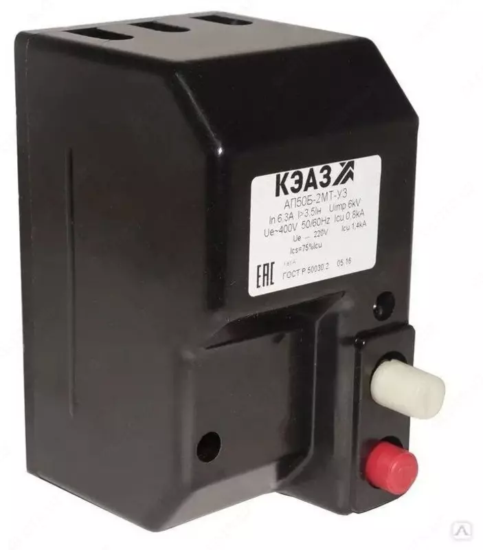  Выключатель автоматический АП50Б-2МТ-10А-3 5Iн-400AC/220DC-У3-КЭАЗ - 