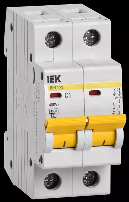 Авт. выкл. ВА47-29 2Р 4А 4 5кА х-ка В ИЭК