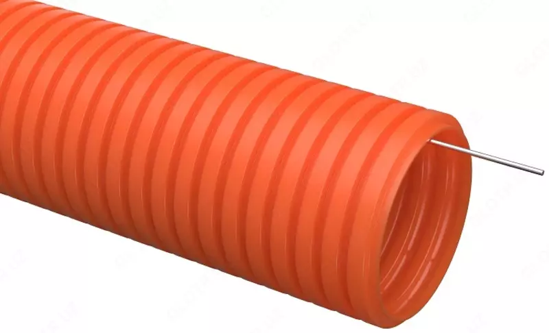 Gofrirovka qilingan quvur. HDPE d 50 probli (15 m) IEC toq sariq