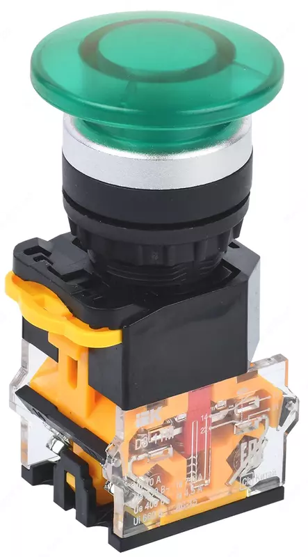 Кнопка управления D8-11 d=22мм 1з+1р зеленая IEK