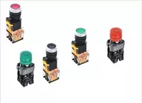  Кнопка LA167-BP45 d=22мм 1з+1р красная IEK - 