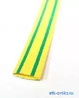 Термоусадочная трубка ТТУ 40/20 желто-зеленая 1 м IEK