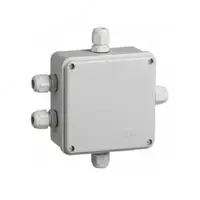 Коробка КМ41330 распаячная для о/п 100х100х50 мм IP55 (RAL7035  гермовводы PG9 5 шт)