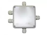  Коробка КМ41330 распаячная для о/п 100х100х50 мм IP55 (RAL7035  гермовводы PG9 5 шт) - 