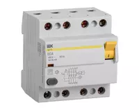 Выключатель дифференциальный (УЗО) ВД1-63 4Р 80А 30мА IEK