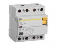 Выключатель дифференциальный (УЗО) ВД1-63 4Р 100А 30мА IEK