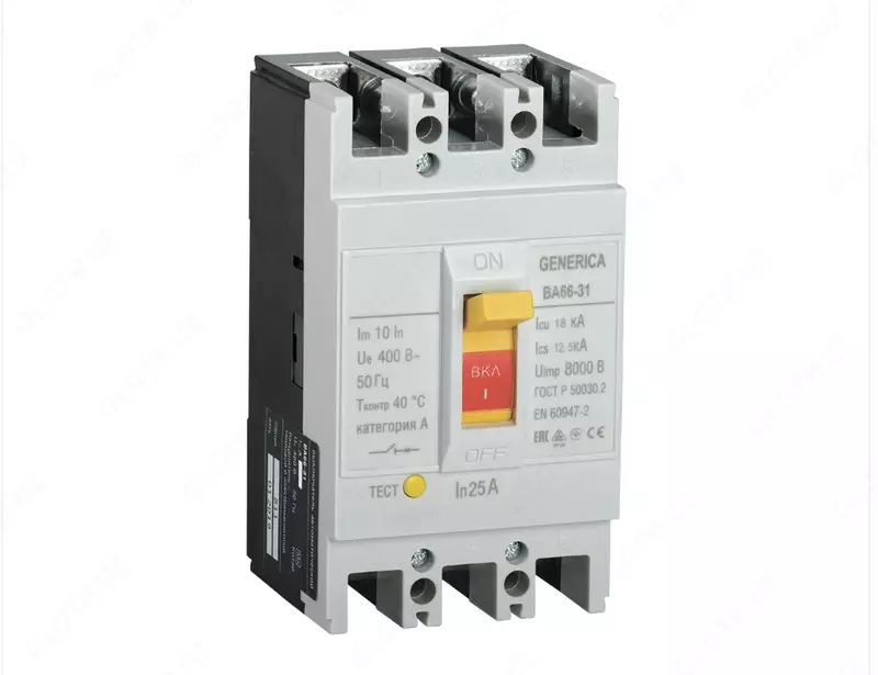 Ochirish toxtatuvchisi BA66-31 3P 25A 18kA GENERICA - 