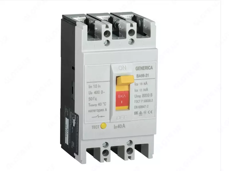 Автоматический выключатель ВА66-31 3Р 40А 18кА GENERICA