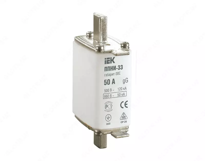 Плавкая вставка предохранителя ППНИ-33 габарит 00С 50А IEK