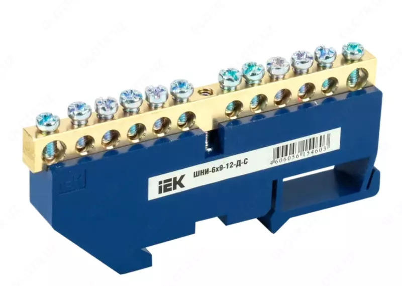 Шина N ноль на DIN-изоляторе ШНИ-6х9-12-Д-С IEK