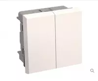  Выключатель двухклавишный ВК1-22-00-П (на 2 модуля) ПРАЙМЕР белый IEK - 