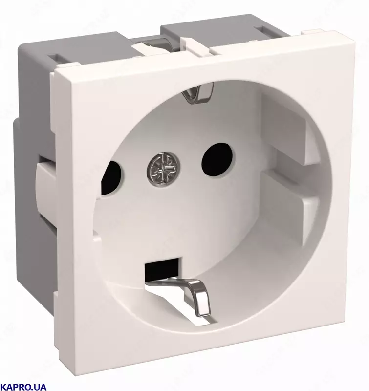  Розетка РКС-20-30-П-К с заземляющим контактом 2к (на 2 модуля) ПРАЙМЕР белая IEK - 