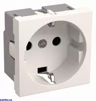  Розетка РКС-20-30-П-К с заземляющим контактом 2к (на 2 модуля) ПРАЙМЕР белая IEK - 