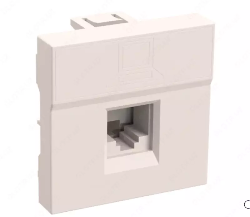  Розетка компьютерная РКИ-20-00-П RJ-45 UTP кат.5e (на 2 модуля) ПРАЙМЕР белая IEK - 