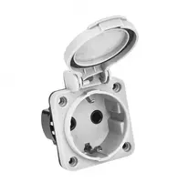 Розетка панельная SCHUKO РП13-3 с крышкой IP54 серый MAGNUM IEK