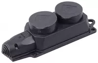  Rozetka (quti) 2 orinli RB32-1-0m himoya qoplamali IP44 OMEGA IEK - 