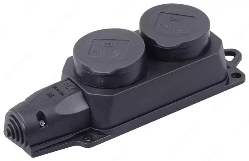  Rozetka (quti) 2 orinli RB32-1-0m himoya qoplamali IP44 OMEGA IEK - 