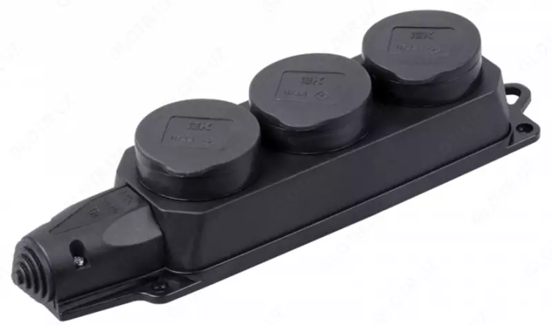  Rozetka (quti) 3 orinli RB33-1-0m himoya qoplamali IP44 OMEGA IEK - 