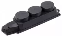  Rozetka (quti) 3 orinli RB33-1-0m himoya qoplamali IP44 OMEGA IEK - 
