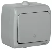 Выключатель 1-клавишный для открытой установки проходной ВС-20-1-2-А 10А IP54 AQUATIC IEK