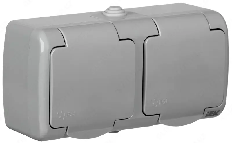 2-todali RSsh22-2-A rozetkasi topraklama kontakti va qopqogi 16A IP54 AQUATIC IEK