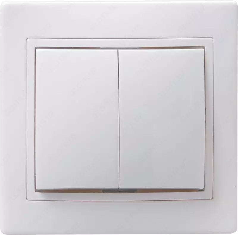 Выключатель 2-клавишный ВС10-2-0-КБ 10А КВАРТА IEK  белый