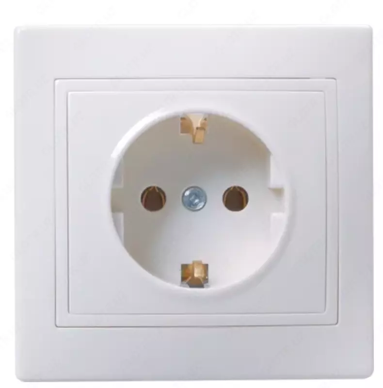  Розетка 1-местная c з/к без защитной шторки РС10-3-КБ 16А КВАРТА IEK  белый - 