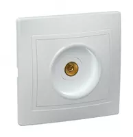 Розетка 1-местная телевизионная РТВ10-КБ КВАРТА IEK  белый