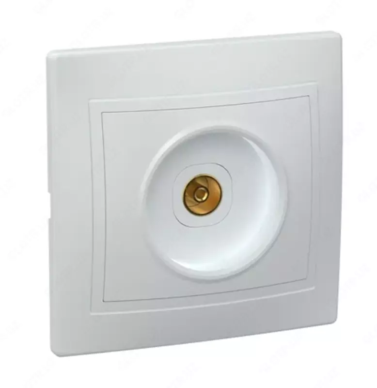 Розетка 1-местная телевизионная РТВ10-КБ КВАРТА IEK  белый