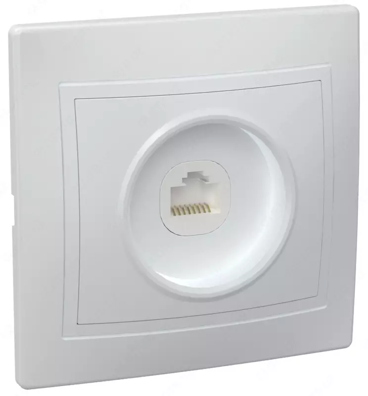 Розетка 1-местная компьютерная РК10-КБ КВАРТА IEK  белый