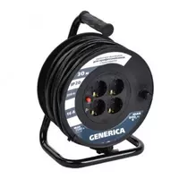 Катушка УК30 с термозащитой 4 места 2P+PE/30м 3х1 5 мм2 GENERICA