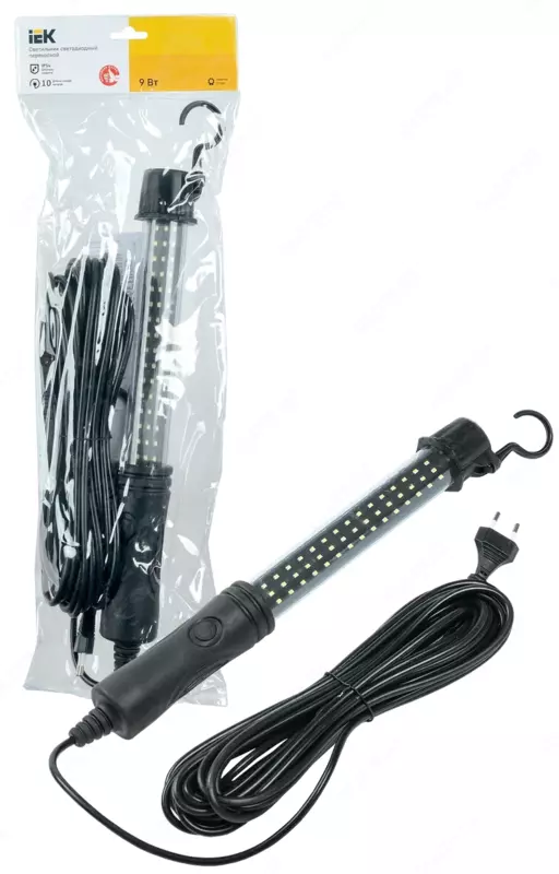  Светильник светодиодный переносной ДРО 2061 IP54 шнур 10 м черный IEK - 