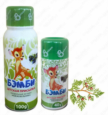 Детская присыпка "БЭМБИ" 100г с можжевельником