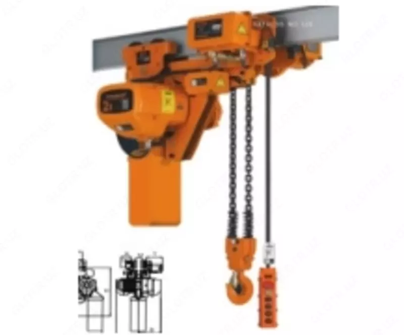 Эл.цепной тельфер с эл/тележкой