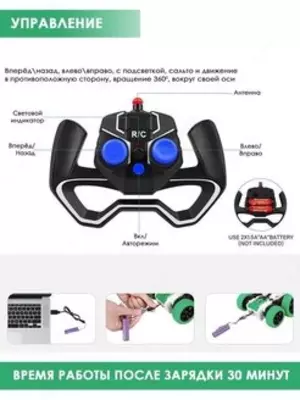 Машинка радиоуправляемая перевертыш с трюками Только в розницу