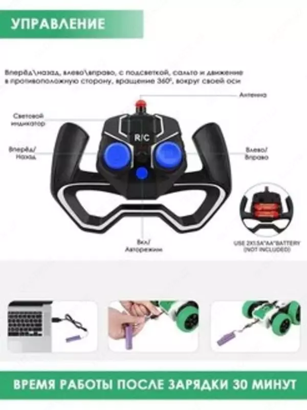 Машинка радиоуправляемая перевертыш с трюками