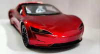 Avtomobil o'yinchoq metall Tesla Roadster effektlari bilan
