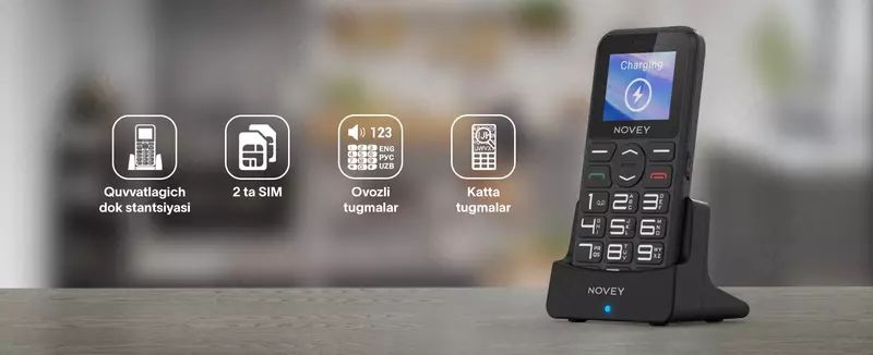 Мобильный кнопочный телефон Novey B300 2сим карты