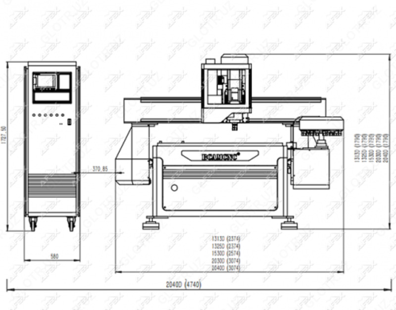 AFX-BCM1325D сервоприводный станок для деревообработки и вывесок - по запросу