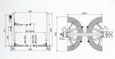 22 633 522 сум / шт. Двухстоечное подъемное оборудование AF-4000B