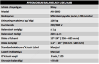 Стенд для балансировки колес AF-AR-E600 - 22 730 137 сум
