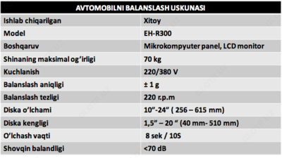 Стенд для балансировки колес AF-EH-R300