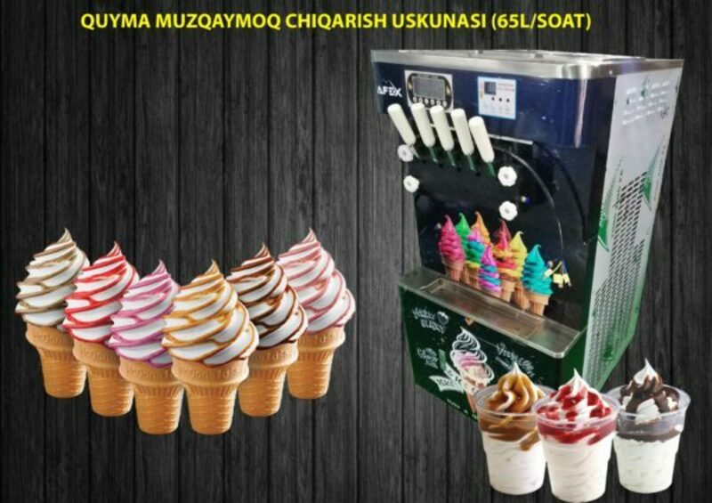 40 810 812 so'm AF-B004 ommaviy muzqaymoq ishlab chiqarish uchun uskunalar