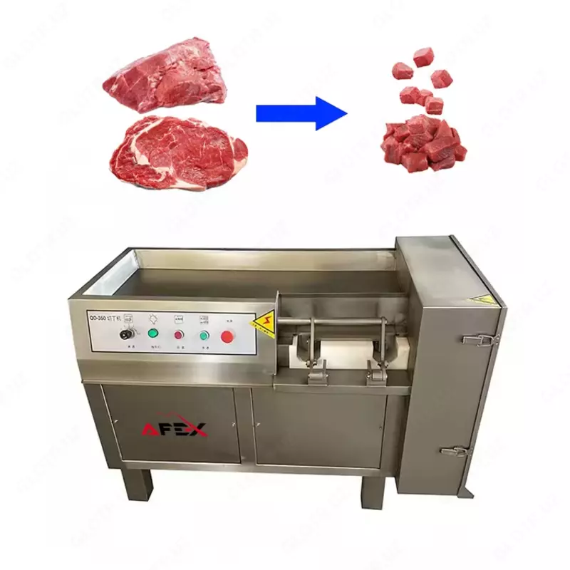 Оборудование для нарезки мяса в форме кубика