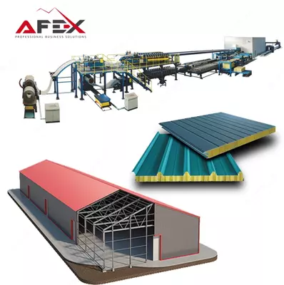 Линия по производству сэндвич-панелей из ПУ