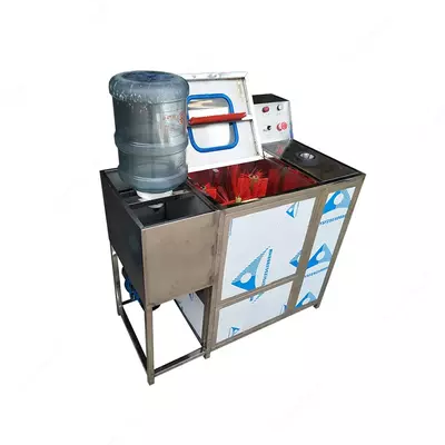 Оборудование для отделение крышки от контейнера ПЭТ и мойка с щеткой