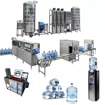 Линия по производству фильтрованной негазированной питьевой воды на 19 литров (для офисов и домов)