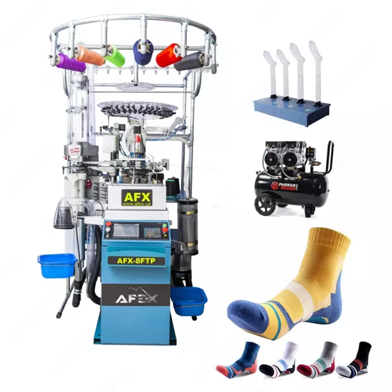 Носочное вязальное оборудование 8-го поколения с роботизированной технологией AFX-8FTP