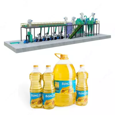 Paxta va kungaboqar yog’i ishlab chiqarish liniyasi (8-10T/sutkasiga xomashyodan) - 1 303 992 070 so'm / dona