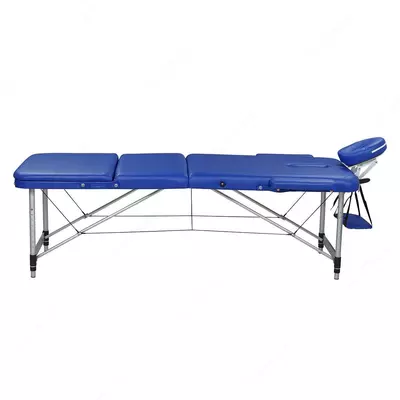 Раскладная металлическая кушетка (синяя)